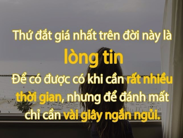 Lòng tin là thứ đắt nhất trên đời